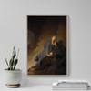 Textured Paper - Rembrandt - Jeremiah Lamenting The Destruction of Jerusalem (1630) Photo Poster Painting Art Print - Size: 18 x 12 Inches view 3
