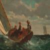 Textured Paper - Winslow Homer - Breezing up a Fair Wind (1876) - Painting Photo Poster Print Art Gift Wall Home Decor - Ocean Seaside Water - Size: 18 x 12 Inches view 1