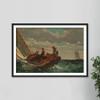 Textured Paper - Winslow Homer - Breezing up a Fair Wind (1876) - Painting Photo Poster Print Art Gift Wall Home Decor - Ocean Seaside Water - Size: 18 x 12 Inches view 3