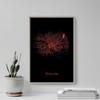 Textured Paper - Dallas, Texas, USA Original Map Design Red Splatter - Art Print Poster Photo Gift - Size: 18 x 12 Inches view 3