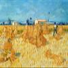 Textured Paper - Vincent Van Gogh - Harvest in Provence (1888) Photo Poster Art Print Painting - Size: 18 x 12 Inches view 1