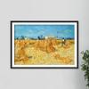 Textured Paper - Vincent Van Gogh - Harvest in Provence (1888) Photo Poster Art Print Painting - Size: 18 x 12 Inches view 3