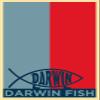 Textured Paper - Darwin Fish Art Print - Hope - Photo Poster Gift - Charles Atheist Atheism Biology Biologist - Size: 18 x 12 Inches view 1
