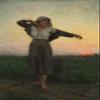 Textured Paper - Jules Breton - The Tired Gleaner (1880) Photo Poster Painting Art Print - Size: 18 x 12 Inches view 1