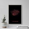 Textured Paper - Lumumbashi, Congo Original Map Design Red Splatter - Art Print Poster Photo Gift - Size: 18 x 12 Inches view 3