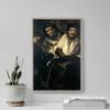 Textured Paper - Francisco Goya - Man Mocked by Two Women (1823) Photo Poster Painting Art Print - Size: 18 x 12 Inches view 3