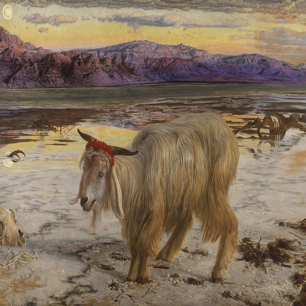 Textured Paper - William Holman Hunt - The Scapegoat (1854) Photo Poster Art Print Painting - Size: 18 x 12 Inches