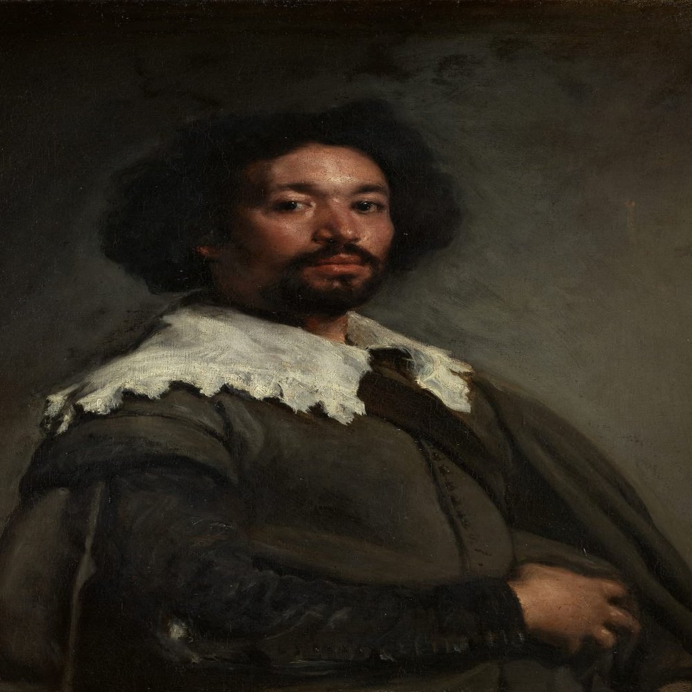Textured Paper - Diego Velazquez - Portrait of Juan Pareja (1650) Photo Poster Painting Art Print - Size: 18 x 12 Inches