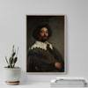 Textured Paper - Diego Velazquez - Portrait of Juan Pareja (1650) Photo Poster Painting Art Print - Size: 18 x 12 Inches view 3