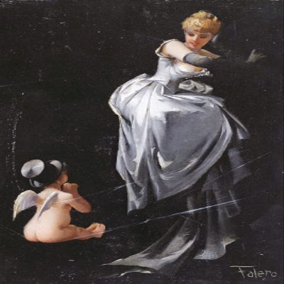Textured Paper - Luis Ricardo Falero - Caught in The Web (1878) Photo Poster Painting Art Print - Size: 18 x 12 Inches