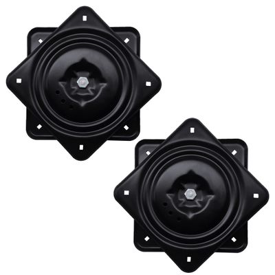 Frassie 2 Pack 10.2" Square Swivel Plate Replacement, Ball Bearing Swivel Square Turntable for Recliner Chair or Furniture