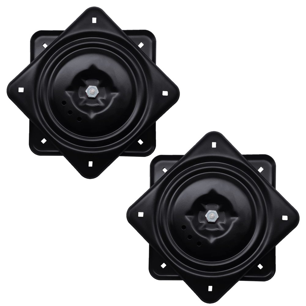 Frassie 2 Pack 10.2" Square Swivel Plate Replacement, Ball Bearing Swivel Square Turntable for Recliner Chair or Furniture