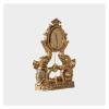 TOMYEUS Table Clock Pendulum Clock Desktop Desktop Elephant Clock Clock Ornaments Home Living Room Retro Wood Old-Fashioned Clock Desk Clock (Color : E) view 3