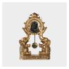 TOMYEUS Table Clock Pendulum Clock Desktop Desktop Elephant Clock Clock Ornaments Home Living Room Retro Wood Old-Fashioned Clock Desk Clock (Color : E) view 4