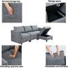 Convertible Sectional Sofa Couch,Modular L Shaped Couch with Reversible Chaise Storage Seat and Ottomans, Grey Fabric, Perfect for Small Space view 4