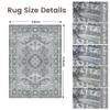 Rugland 6x9 Rug - Stain Resistant Washable Rug, Anti Slip Backing Rugs for Living Room, Vintage Tribal Area Rugs (TPR07-Grey, 6'x9') view 2