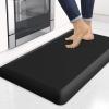 4/5 Inch Thick Kitchen Mats for Floor, StepRite Kitchen Rug for Standing Desk, Non-Slip, Thicker, Stain Resistant, Water Resistant, Comfort Anti Fatigue Floor Mat for Home, Kitchen, Office - Black view 1