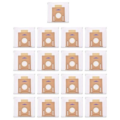 17 Pack T8 Vacuum Dust Bags for Ecovacs Deebot Ozmo T8 & T8 AIVI Robot Vacuum Cleaner with Auto-Empty Station (Color : White Brown)