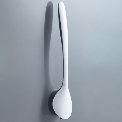 TOMYEUS Toilet Brush Toilet Brush Toilet Wash Set Toilet Home Wall-Mounted Creative Cleaning Brush Silicone Brush Set with Protective Drain Cover Deep Cleaning Brush (Color : B)