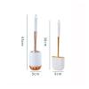 TOMYEUS Toilet Brush Punch-Free Toilet Toilet Brush Set Wall-Mounted Long-Handle Toilet Cleaning Brush Household Brush Longevity Bar Hollow Wall-Mounted Toilet Brush Deep Cleaning Brush (Color : E) view 2