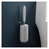 TOMYEUS Toilet Brush Toilet Brush No Dead Angle Home Wall-Mounted Toilet Toilet Cleaning Long Handle Silicone Toilet Brush Deep Cleaning Brush (Color : Gris, Size : Silver) view 1