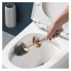 TOMYEUS Toilet Brush Toilet Brush No Dead Angle Home Wall-Mounted Toilet Toilet Cleaning Long Handle Silicone Toilet Brush Deep Cleaning Brush (Color : Gris, Size : Silver) view 3