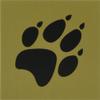 Jack Wolf Skin Sticker (Brand Logo, 2.0 inches (5 cm) [8007671 / PAW Sticker] Square Stylish, 5089_Elmwood, One Size