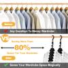 24-Pack-Closet-Organizers-and-Storage,Closet-Organizer-Hangers 5 Holes Hangers-Space-Saving for Heavy Clothes Wardrobe Closets,Dorm-Room-Essentials view 2