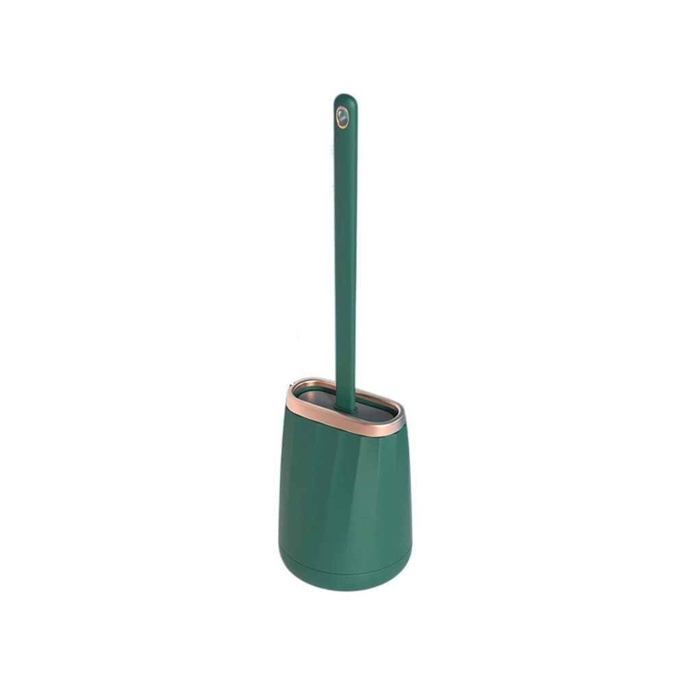 TOMYEUS Toilet Brush Toilet Brush Household No Dead Corner Wall-Mounted Toilet Brush Toilet Cleaning Toilet Bathroom Silicone Cleaning Brush Deep Cleaning Brush (Color : Green)
