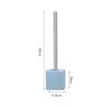 TOMYEUS Toilet Brush Toilet Brush Household Punch-Free Toilet Toilet Brush Wall Hanging Long Handle Toilet Cleaning Silicone Set Deep Cleaning Brush (Color : Wall Mount Blue A) view 2
