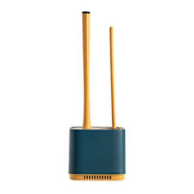 TOMYEUS Toilet Brush Washing Toilet Brush Wall-Mounted Wall-Mounted Household Toilet Toilet Brush Cleaning Set Cleaning Brush, Volatile Hidden Storage Toilet Brush Deep Cleaning Brush (Color : Green)