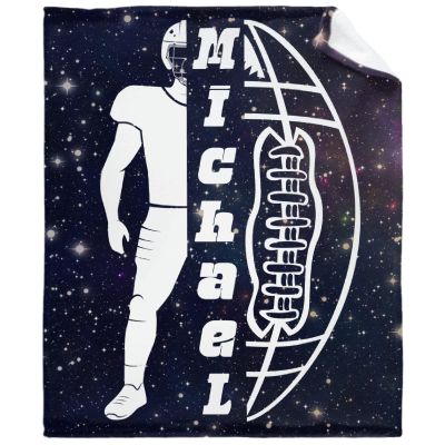 Football Custom Name Custom Blanket with Words Picture Collage Soft Customized Blankets Birthday Throw Personalized Gifts for Family Mom Kids Dogs Friends Lover 120 in x 90 in Extra Large for Family
