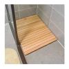 ZXCVBAS Bamboo Bath Mat,Teak Shower Mat, Waterproof Wooden Floor Matbamboo Wood Bath Mats for Bathroom, Non Slip Bathmat, Wooden Rug for Shower Tub Spa and Sauna Floors,30x30cm/12x12in view 1