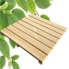 ZXCVBAS Bamboo Bath Mat,Teak Shower Mat, Waterproof Wooden Floor Matbamboo Wood Bath Mats for Bathroom, Non Slip Bathmat, Wooden Rug for Shower Tub Spa and Sauna Floors,30x30cm/12x12in view 3