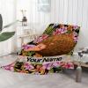 Anuruddha Personalized Super Big 120x90 Inches Blanket with Name, Hedgehog Custom Name Flannel Blankets Fluffy Cozy for More Than 5 People, Cute Hedgehog Pattern Kids Blanket for Newborn Gifts view 4