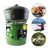 Outdoor Kerosene Stove Heater, 19cm Diameter, 10 Wicks Fuel Kerosene Cooking Stove Burner for Outdoor Camping Hiking Boiling Water, Green view 2