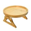 Arm Table Tray Folding Stand Sofa Rack Holder Made from Wooden Sturdy for Organizer Plate Fruit Glasses Bottles Remote Laptop Bed Home Picnic Beach Outdoor Party Decor on Size About 9.84 inch. view 1