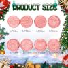 8 Pcs Christmas Cookie Cutters with Plunger Stamps Set 3D Christmas Circle Shape Biscuit Cutter Winter Cartoon Cookie Stamps Stamped Embossed for Treats DIY Cookie Baking Supplies view 2
