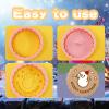 8 Pcs Christmas Cookie Cutters with Plunger Stamps Set 3D Christmas Circle Shape Biscuit Cutter Winter Cartoon Cookie Stamps Stamped Embossed for Treats DIY Cookie Baking Supplies view 3