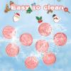 8 Pcs Christmas Cookie Cutters with Plunger Stamps Set 3D Christmas Circle Shape Biscuit Cutter Winter Cartoon Cookie Stamps Stamped Embossed for Treats DIY Cookie Baking Supplies view 4