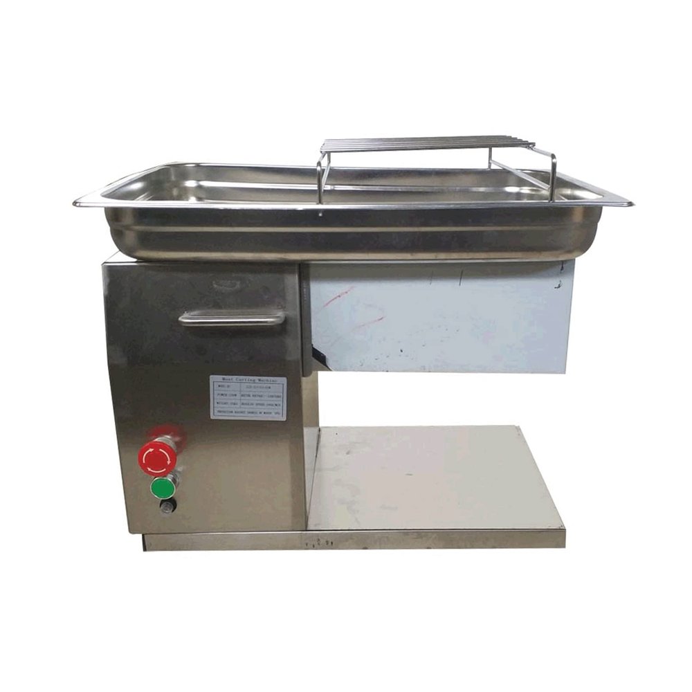 LGXEnzhuo QH Commercial Meat Cutting Machine Food Slicer Cutter with 3mm Blade Stainless Steel Medium Desktop Type 110V 550W 500kg/h