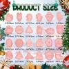 24 Pieces Christmas Cookie Stamps Gingerbread Cookie Cutters Xmas Embossing Santa Claus Elk Snowman Shapes 3D Plastic Cookie Molds for Baking Holiday Party Supplies view 2