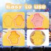 24 Pieces Christmas Cookie Stamps Gingerbread Cookie Cutters Xmas Embossing Santa Claus Elk Snowman Shapes 3D Plastic Cookie Molds for Baking Holiday Party Supplies view 3