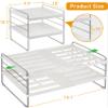 2 Pack Pantry Organization and Storage, Expandable Foil and Plastic Wrap Organizer, Adjustable Kitchen Wrap Organizer Rack for Cabinet, Foil Saran Wrap Holder Shelf for Sandwich Plastic Bags Box, view 3