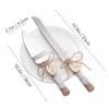 Country Style Wedding Cake Knife Shovel Server Set Silverware Stainless Wedding Party Thanksgiving Christmas (H) view 3