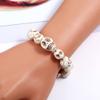 Skeleton Skull Bracelets for Men Women Punk White Turquoise Bead Bracelet view 2