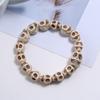 Skeleton Skull Bracelets for Men Women Punk White Turquoise Bead Bracelet view 4