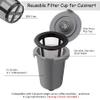 FOTRIC Reusable Filter Cup for Cuisinart, Compatible with Cuisinart #SS-RFC HomeBarista Reusable Filter Cup, Dark Gray (2 Pack) view 3