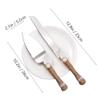Country Style Wedding Cake Knife Shovel Server Set Silverware Stainless Wedding Party Thanksgiving Christmas (G) view 3
