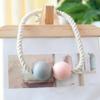 2pcs Magnetic Curtain Tieback Holder Buckle Clip Wooden Ball Decorative Tie Back for Window Strap Draperies Curtain Accessories,D view 3